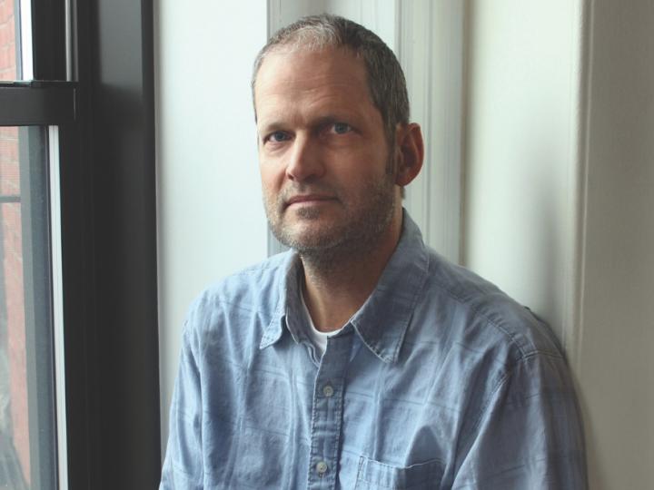 man looking at camera